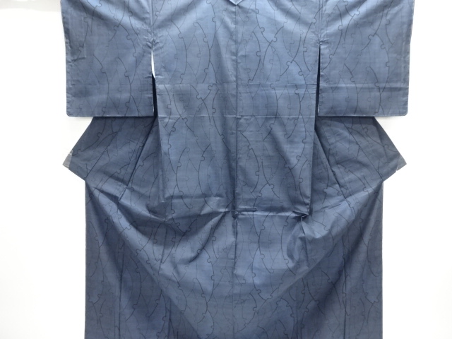 JAPANESE KIMONO / UNUSED DORO OSHIMA TSUMUGI (9 maruki) / WOVEN FLOWER SNOW